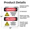 Signmission Hazardous Waste Storage Area Bilingual Danger Sign, Vinyl Decal, 10in W x 14in L, 2PK OS-2PACK-DS-D-1014-VS-1321 - alternate 3